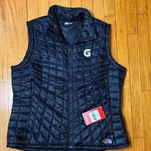 The North Face Black Quilted Vest with Logo